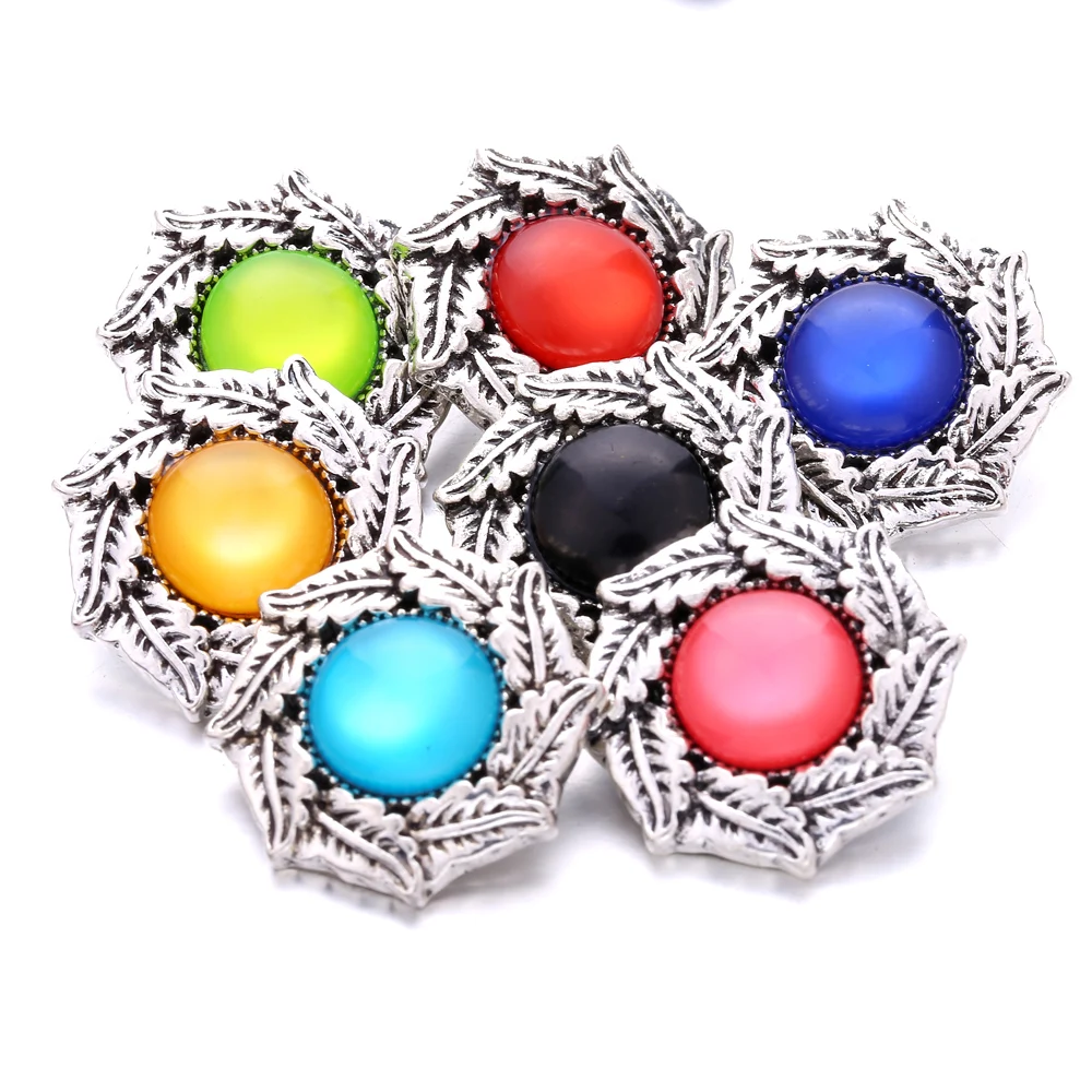 

Wholesale New Arrivals DIY Cufflinks Flower Gemelos Accessories Fit 18mm New In Bracelet Clasp Jewelry For Men And Women B509