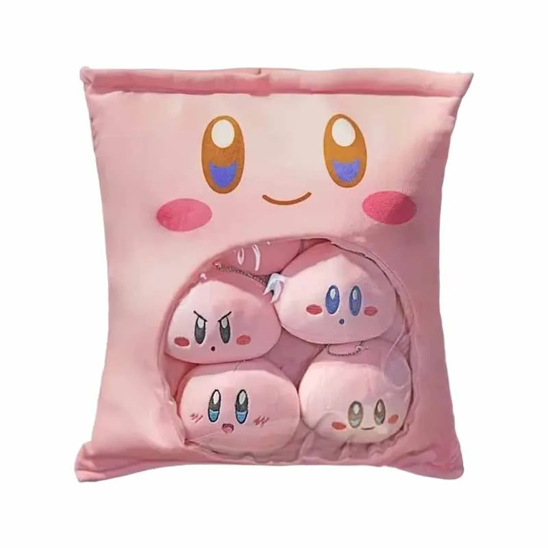 

Плюшевая подушка с подвеской Kirby, милый креативный плюшевый подарок для девочки, кукла-плюшевая кукла в мультяшном стиле, подарок на день рождения