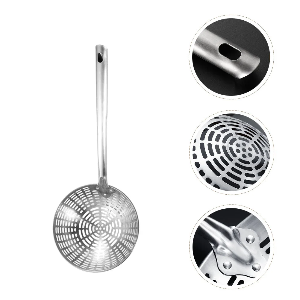 

Strainer Spoon Skimmer Ladle Cooking Kitchen Pasta Spaghetti Colander Slotted Oil Spider Metal Frying Scoop Pot Spoons Fat Mesh