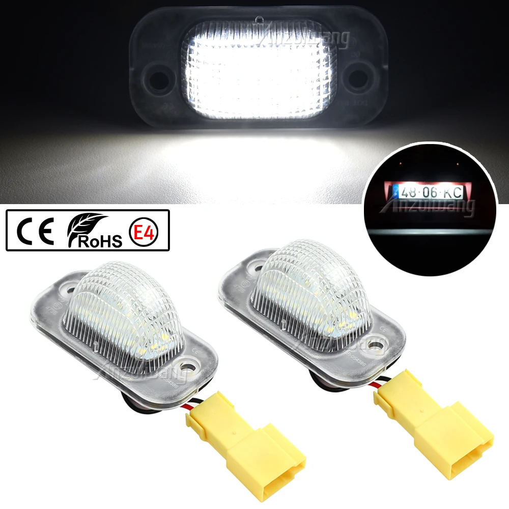 

2X LED License Plate Light Number Plate Lamp For VW Golf Mk2 2 II Jetta II Mk2 2 For Seat Toledo I Mk1 Car Error Free