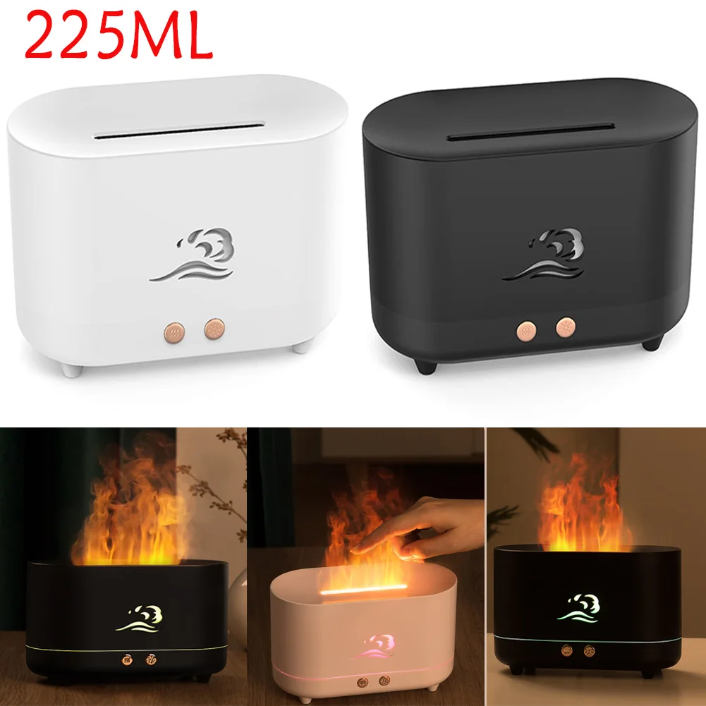 

Air Humidifier Essential Oil Diffuser Simulation Flame Portable USB Simulation Flame Ultrasonic Home Office Fragrance Atomizer