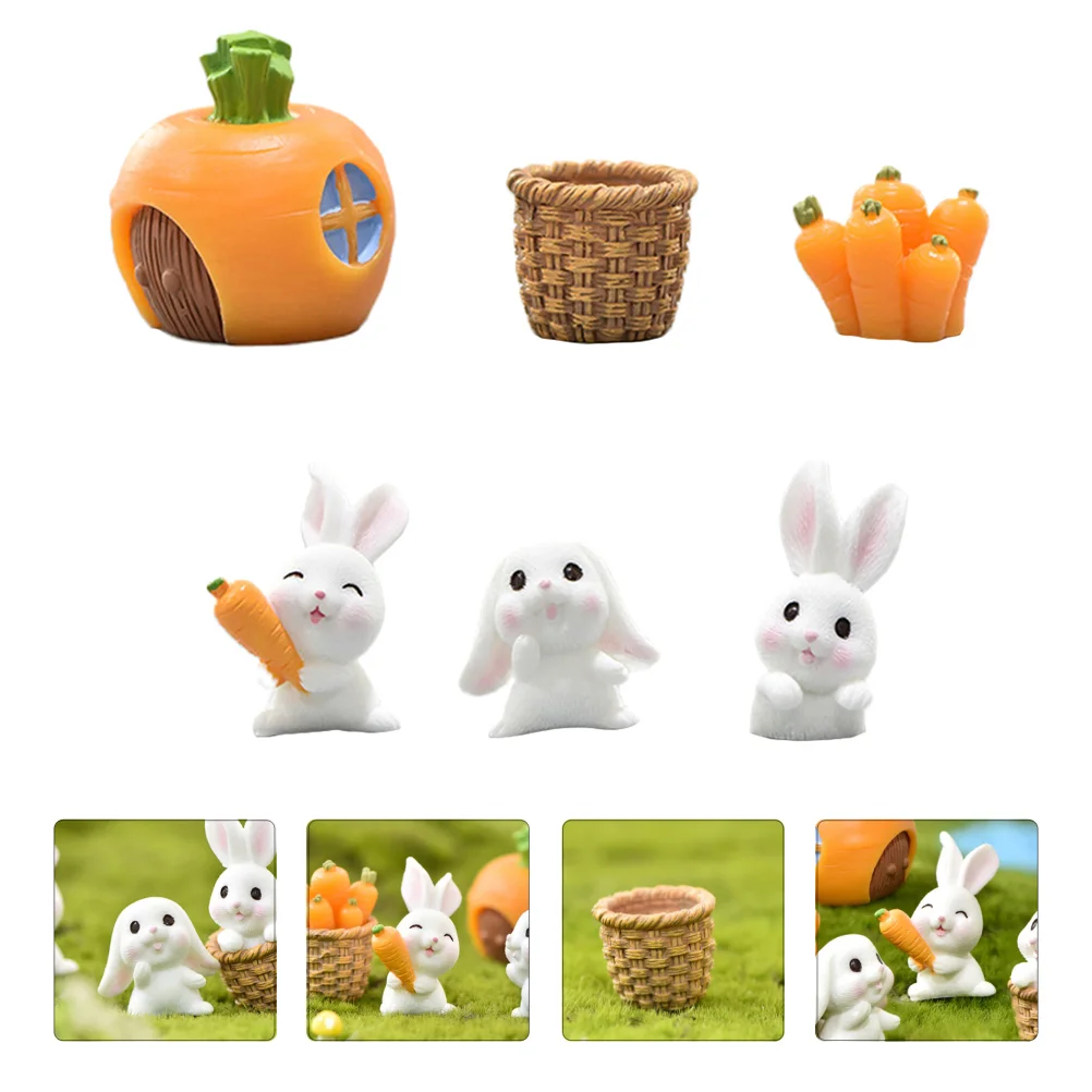 

Micro Landscape Miniature Easter Craft Resin Decor Easter Bunnuy Figurine Easter Craft Decoration Easter Resin Decor