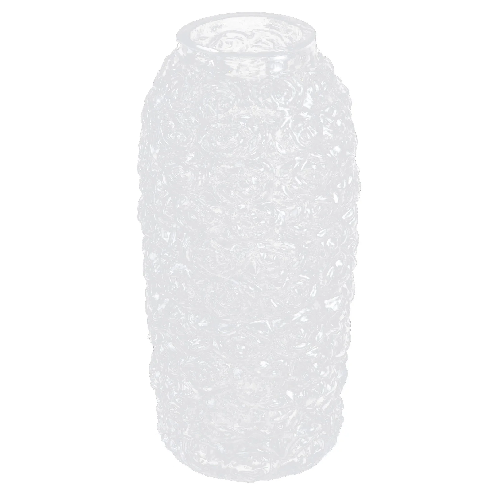 

Decorative Embossment Vase Glass Vase Adornment Transparent Flower Holder