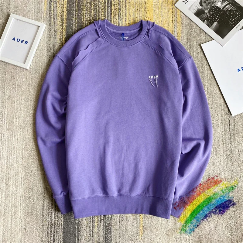 

Purple Tassel ADER ERROR Crewneck Hoodie Men Women 1:1 Best-quality Embroidery ADER Adererror Sweatshirts