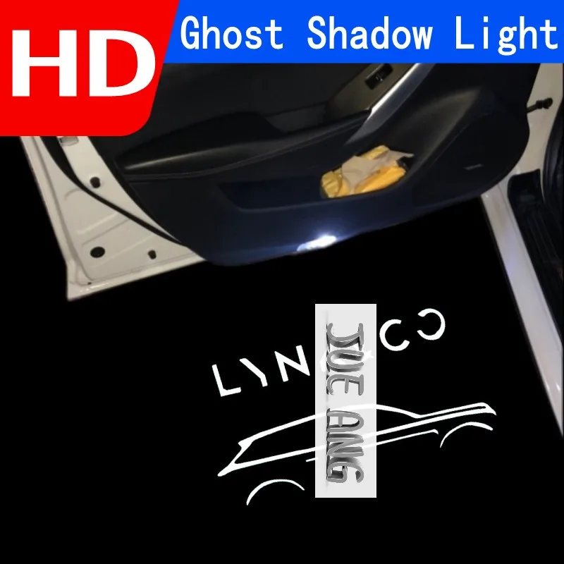 

2pcs HD LED Car Door Light Welcome Light Projector Ghost Shadow Light Atmosphere Light For LYNK&CO 01 02 03 03+ 05 06 09 CYAN