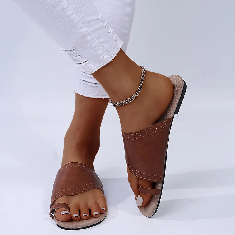 

2022 New Brown Slip-on Fashion Womens Platform Sandals Shoes for Women Sandalilas Sandles Woman Flat Shoes Sandal Summer Casual