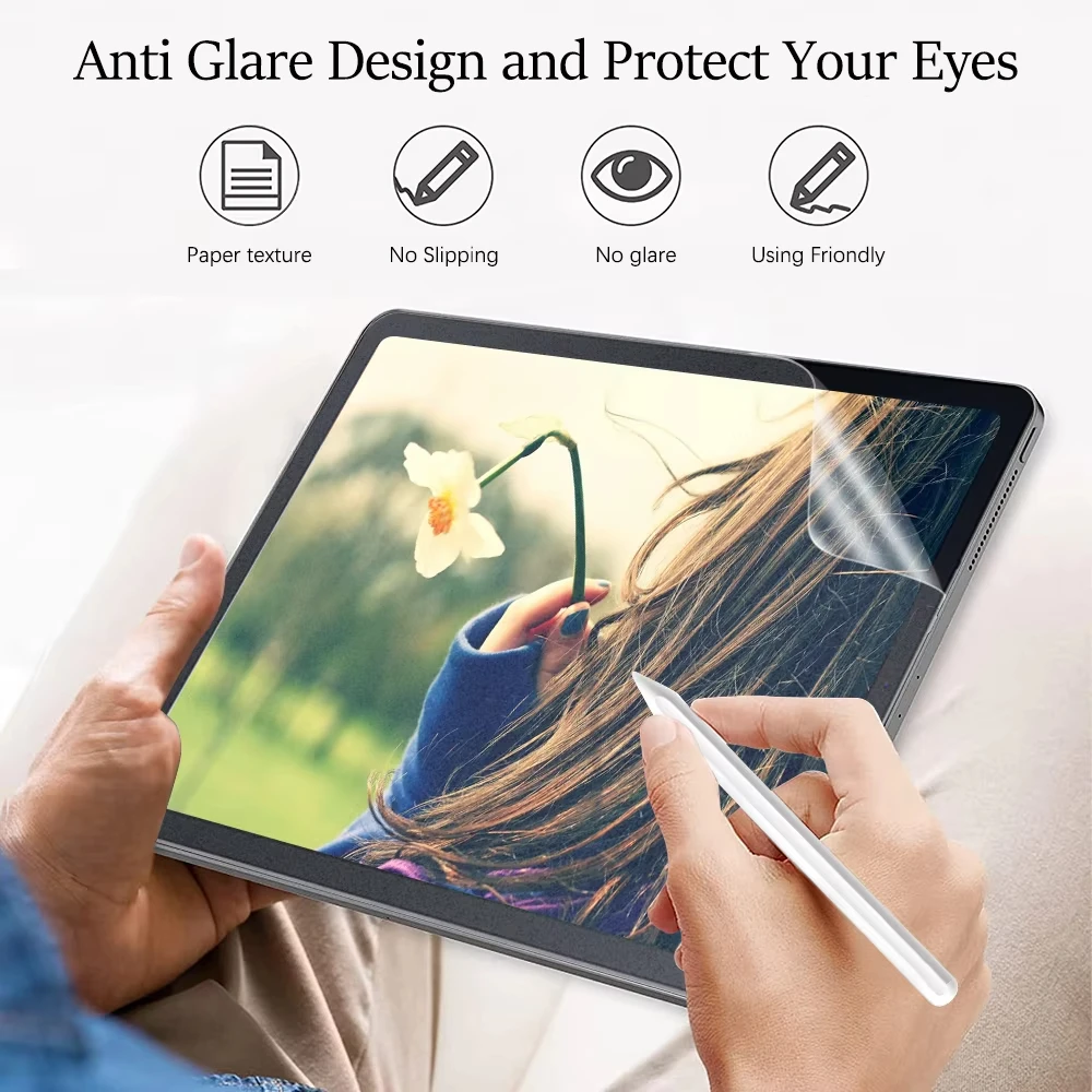 Фото Защитная пленка для экрана Paper Feel для Samsung Galaxy Tab A9 Plus A8 A7 Lite S10 Ultra S8 S7 S6 Lite S9 Painting Write Matte PET Film №3