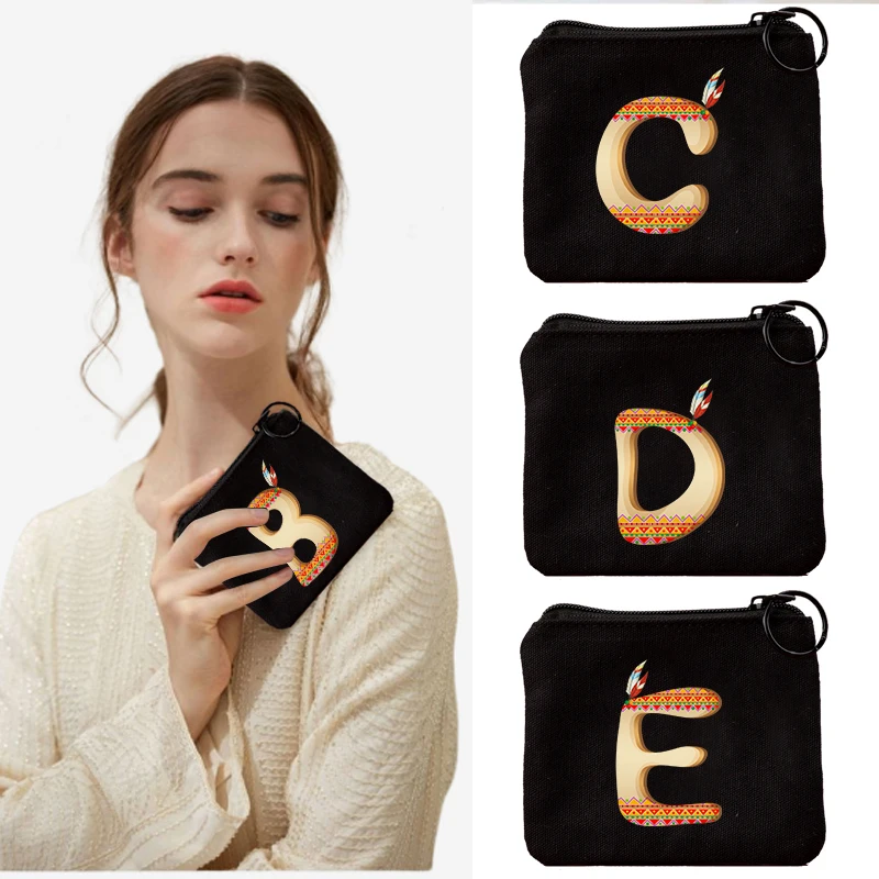 

Women Exotic Letters Coin Purse Fresh Style Convenient Key Case Exquisite Mini Pouch Wallet Bag Beautiful Zipper Coin Purse