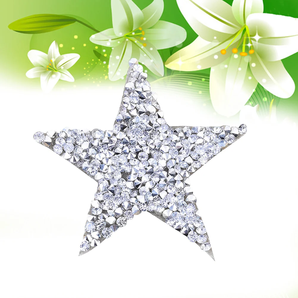 

24pcs Clothes Sequin Star Shaped Rhinestone Sewing Iron-On Appliques for T-shirt Sweater Backpacks
