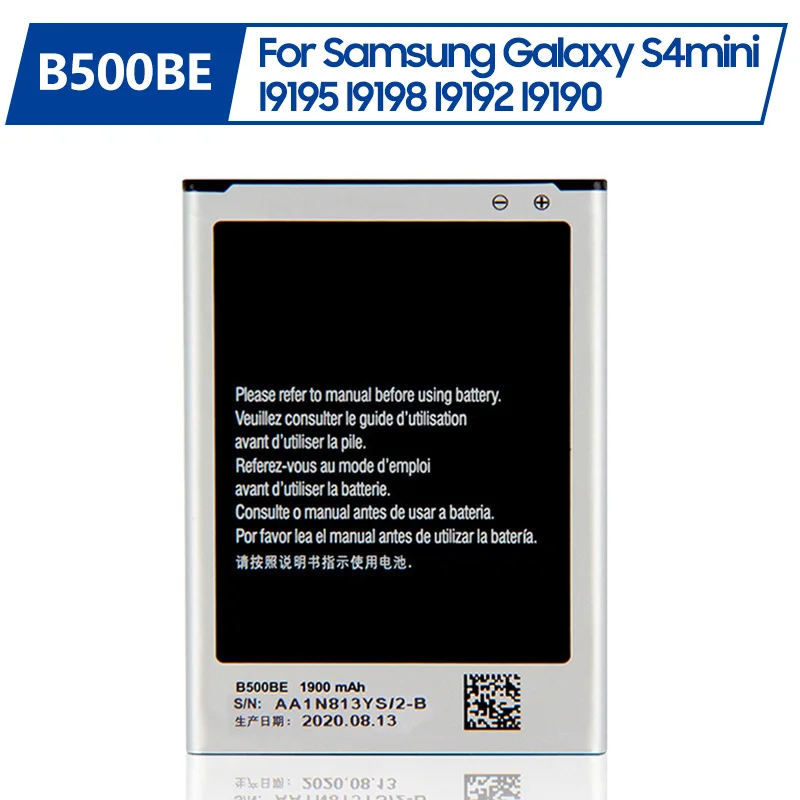 

Replacement Battery B500BE B500AE For Samsung GALAXY S4 Mini I9190 I9192 I9195 I9198 S4Mini Battery 3 pins 1900mAh