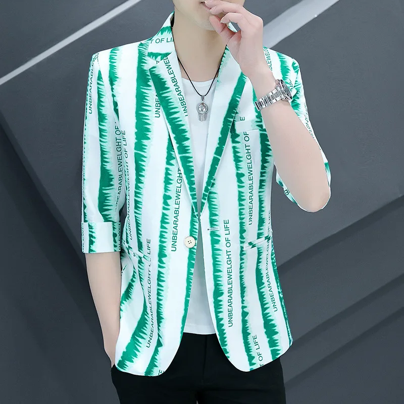 Новинка лета 2002 мужской костюм с коротким рукавом прическа красивое пальто