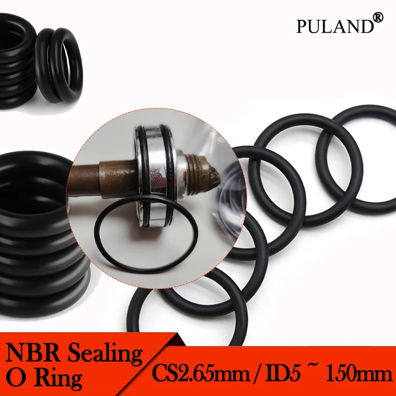 

10/50 шт. уплотнительное кольцо NBR CS 2,65 мм ID 5/6/6,7 ~ 150 мм, прокладка из нитрил-бутадиеновой резины, маслостойкая шайба круглой формы B