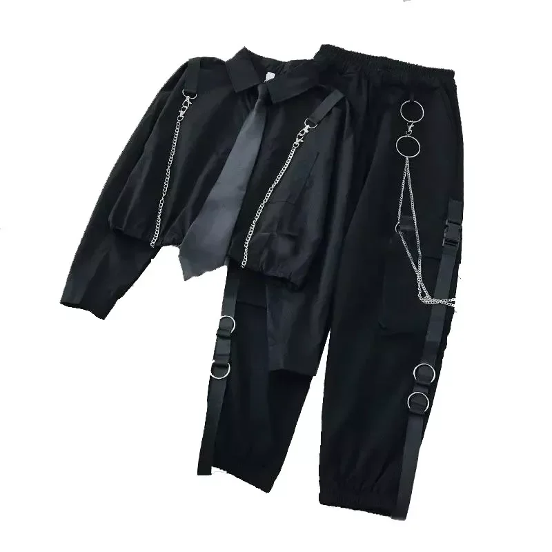 

Рубашка-карго женская с завышенной талией и галстуком, свободного покроя