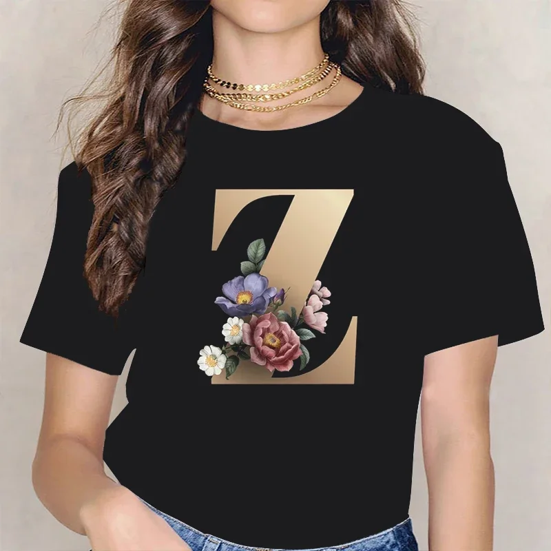 Женская футболка с коротким рукавом и круглым вырезом в стиле Харадзюку