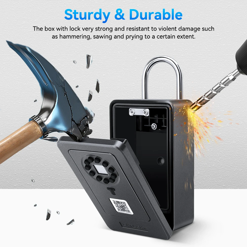 Замок для ключей ELECTOP со сканером отпечатков пальцев водонепроницаемый IP65