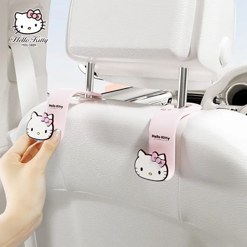 

Kawaii Sanrio Accessories Hello Kitty Series Cartoon Cute Car Seat Rear Hook Car Accessories Anime Toys for Girls Birthday Gifts