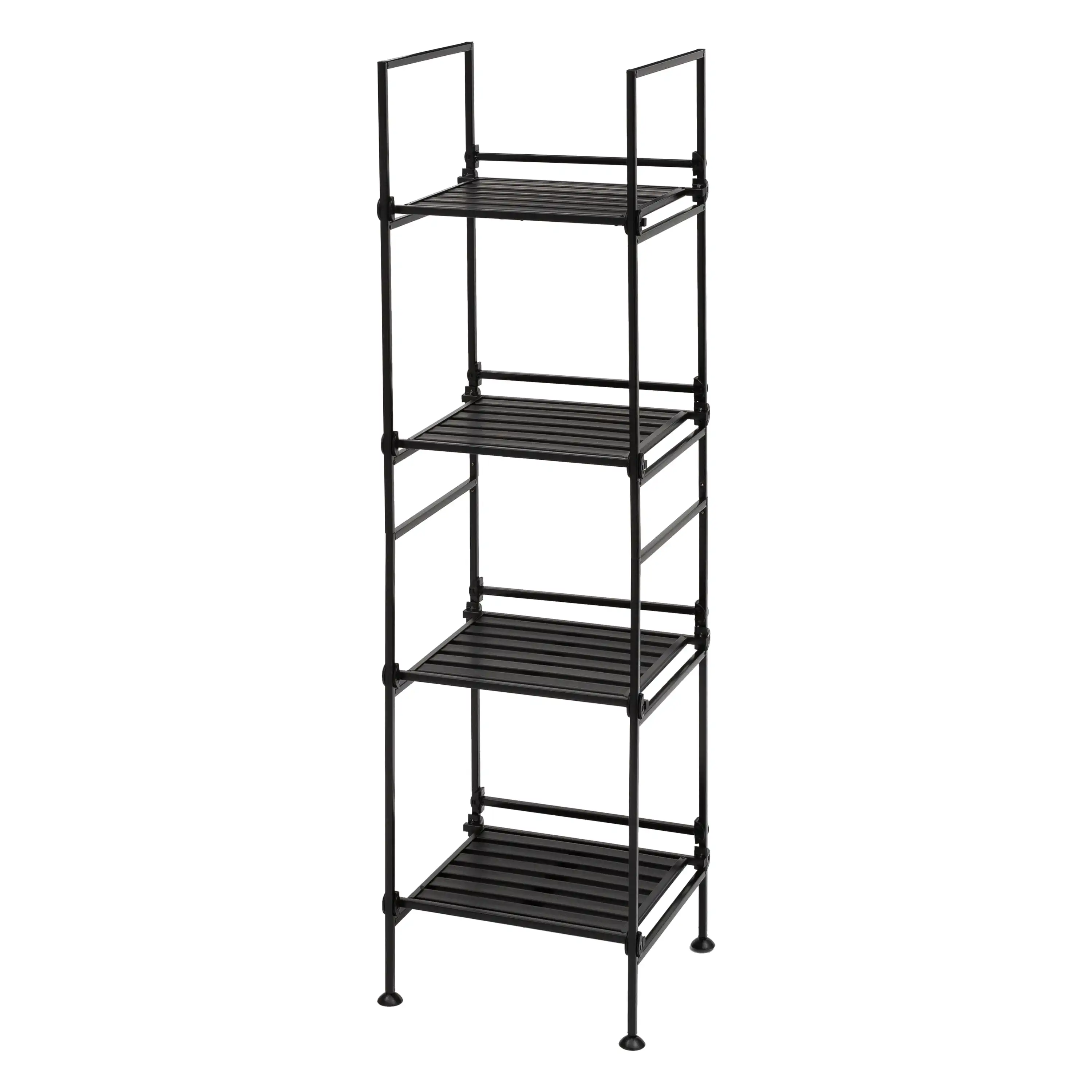 

4 Tier Metal Square Shelving Tower, Adult, Black