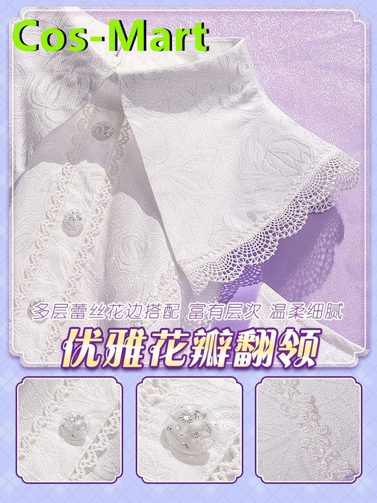 Cos-Mart Re:Life In A Different World From Zero Emilia Косплей Костюм Платье Активная одежда для ролевых