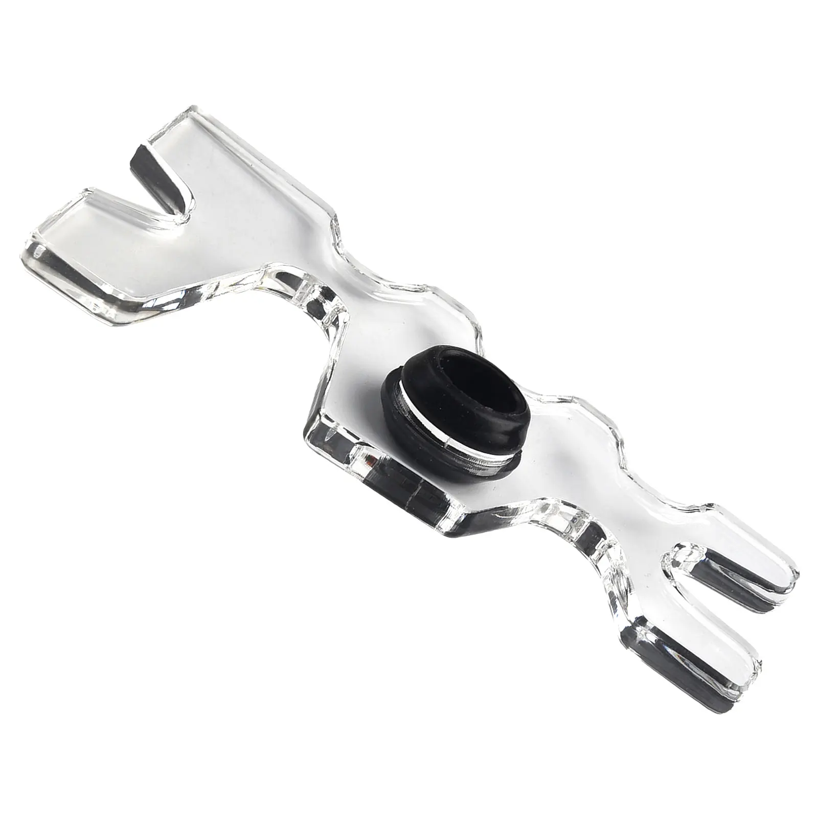 

Transparent Billiard Cue Bridge Rest Clear Pool Snooker Cue Head Holder with Adjustable Height and Rubber Grommets