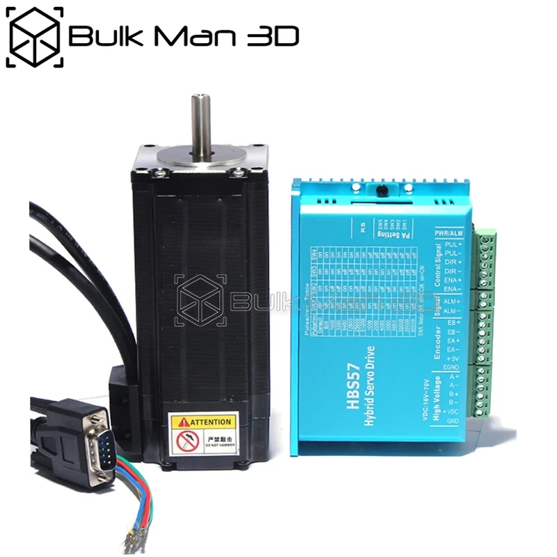 

57HSE3N 3 Н. М. Шаговый двигатель с замкнутым контуром HBS57 Драйвер шагового двигателя 3 Нм 57 Гибридный замкнутый контур Nema 23