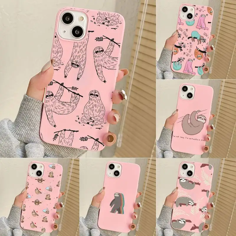 

Funny Cute Animal Sloth Phone Case For Iphone 7 8 Plus X Xr Xs 11 12 13 Se2020 Mini Mobile Iphones 14 Pro Max Case