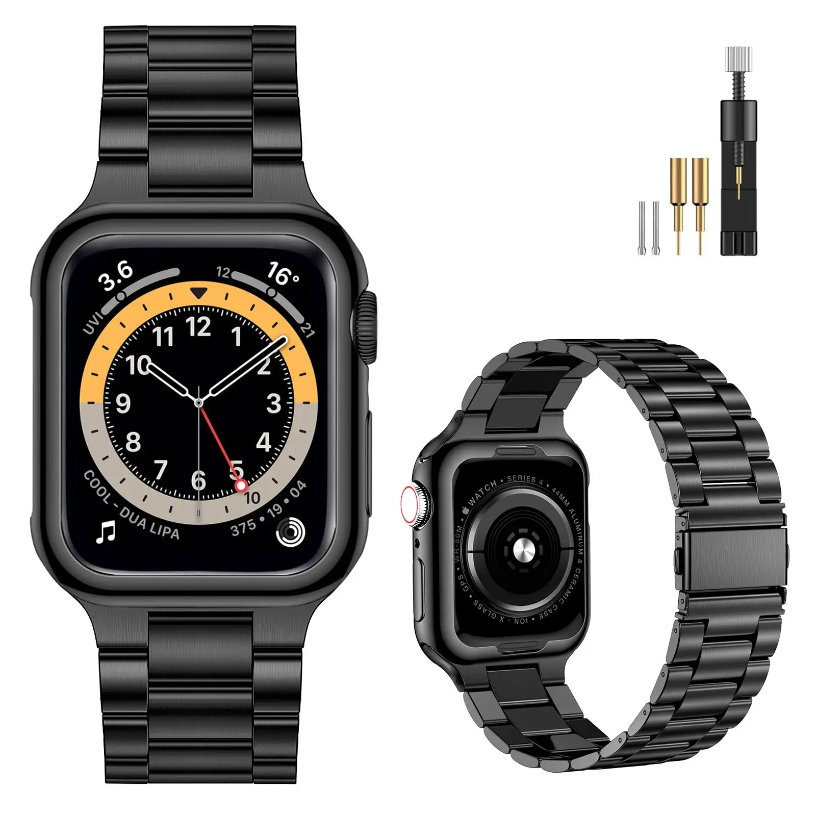 

Ремешок из нержавеющей стали для Apple watch band 45 мм 41 мм 44 мм 40 мм 42 мм 38 мм 3 4 5 6 SE 44 мм, металлический браслет для iWatch Series 7 45 мм