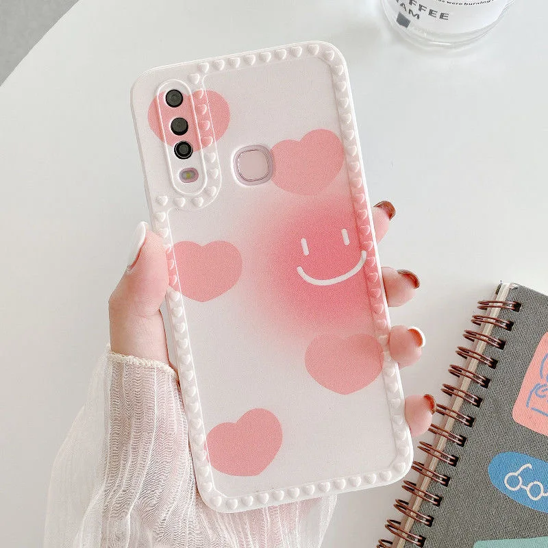 

Cartoon Heart Silicon Phone Cases for OPPO R11 K1 AX7 A53 A33 A32 F9 Shockproof Back Cover for Realme U1 Reno 3 5 6 Find X2 Lite