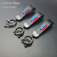 carbon fiber car key pendant split rings keychain leather keyring auto vehicle keychain for bmw r1250gs adventure 2014 2021