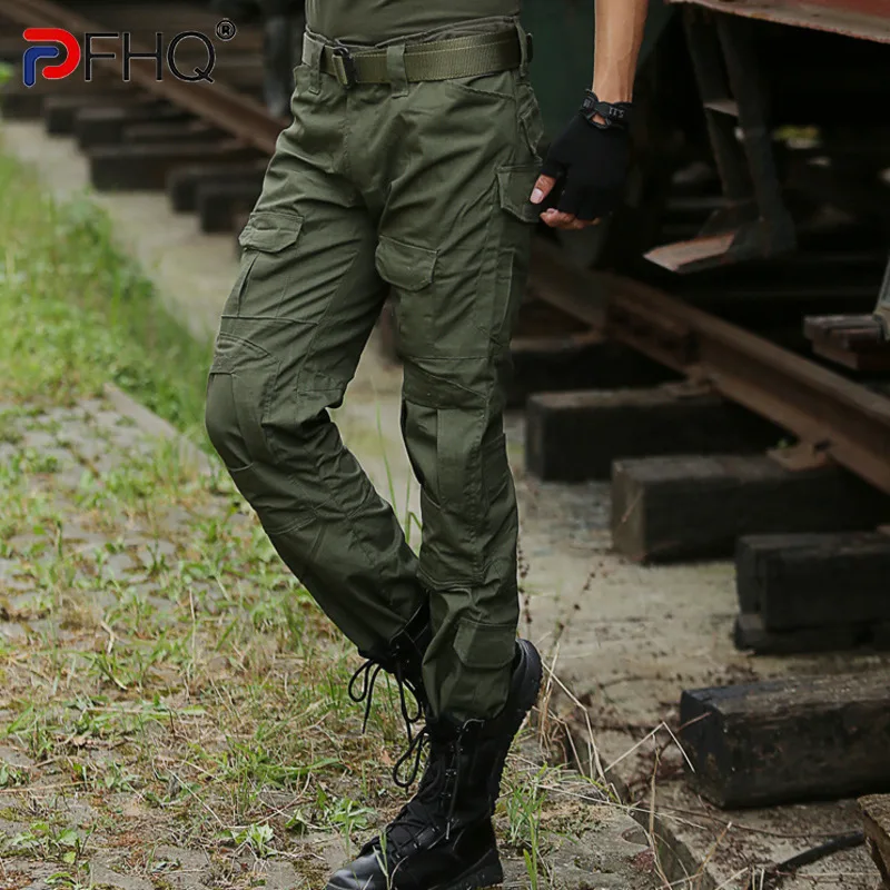 

PFHQ Men's Outdoor Military Tactical Many Pockets Pants 2022 Autumn Winter Fashion Jogger Streetwear Overalls Training Trousers