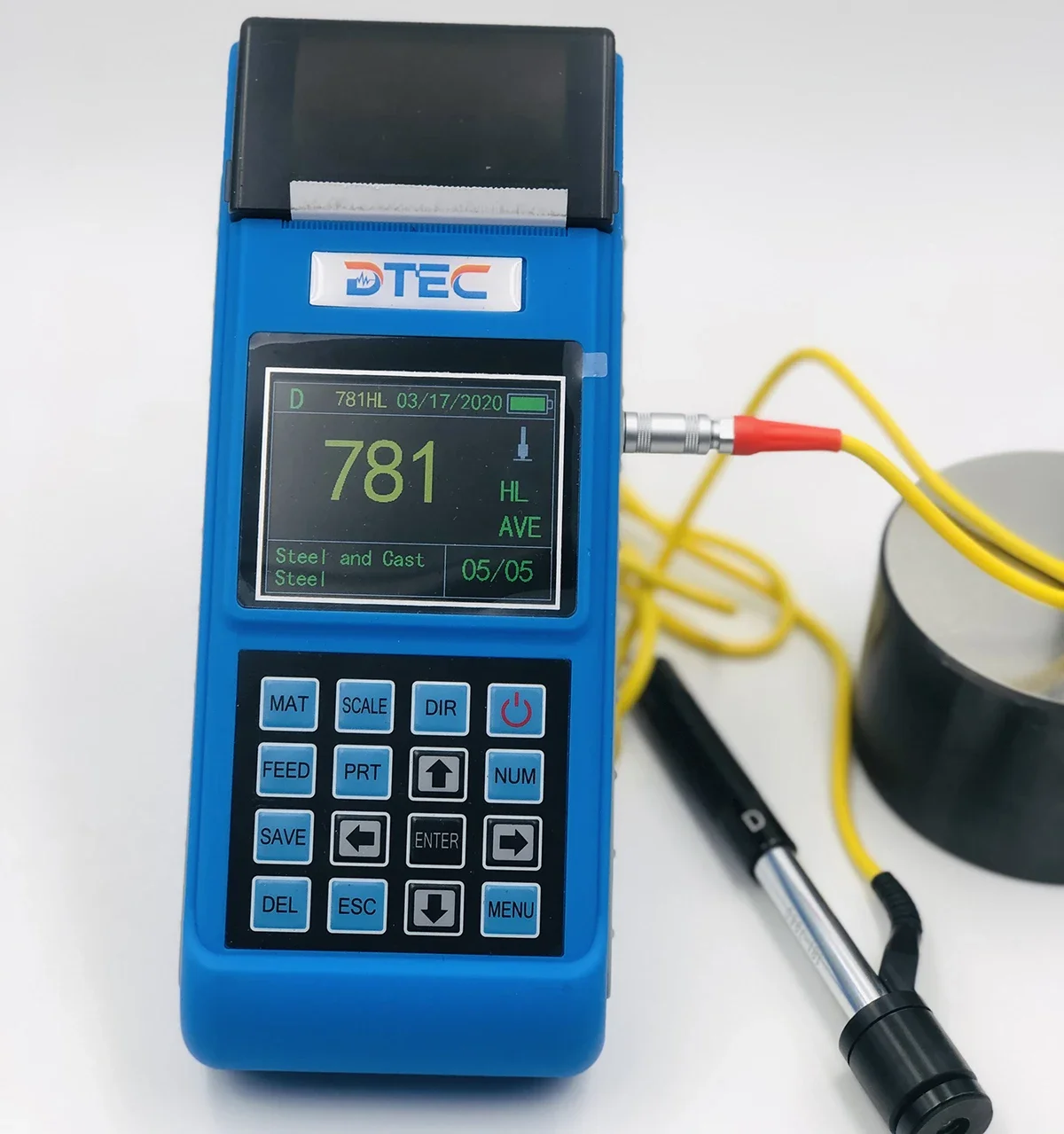 DTEC DH380 Красочный твердомер по Либу встроенный принтер с цветным экраном