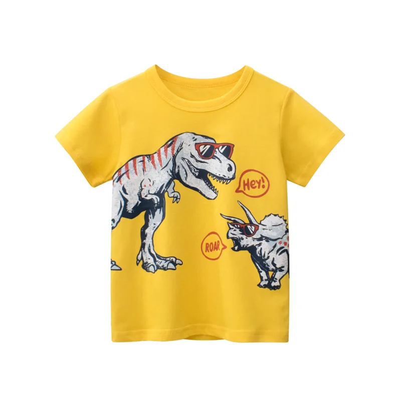 

Shirt Boy Clothing Summer Short Sleeve Tops Animal Pattern Soft Breathable Kids Tees For Baby Toddlers