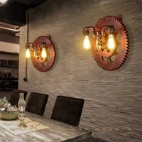 loft retro american wall lamps industrial style restaurant wrought iron personality lnternet cafe bar gear hose wall lights