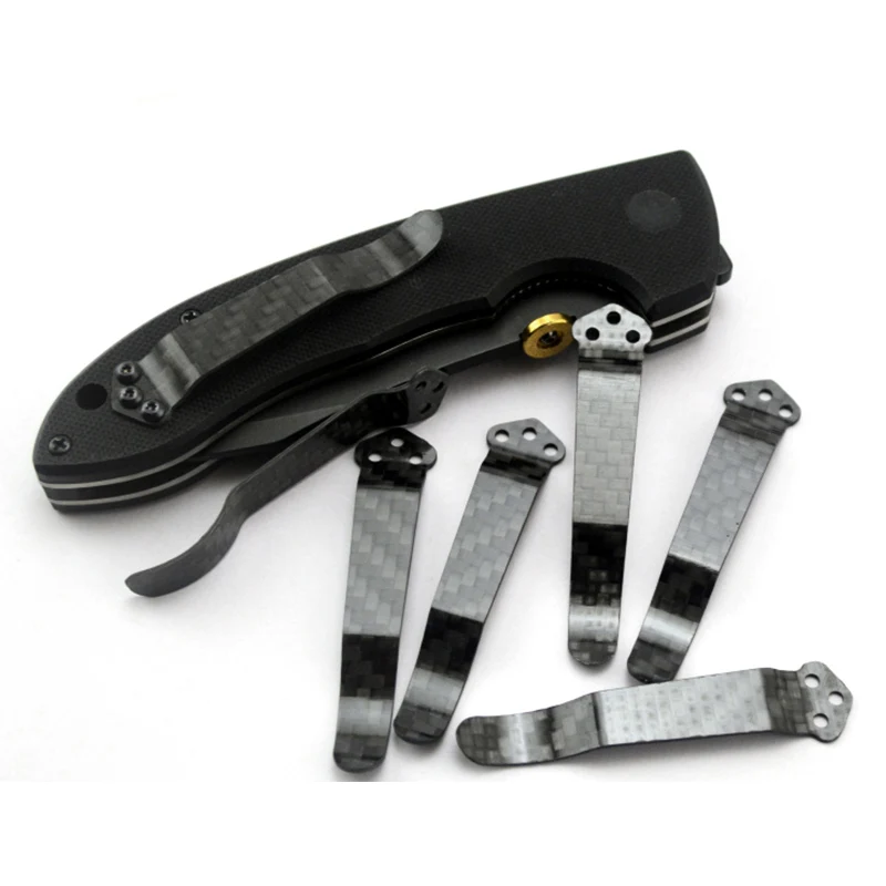 Карманный зажим для ножа из углеродного волокна 2 типа Spyderco C223 C81 C11 C10 Benchmade 551 535 940