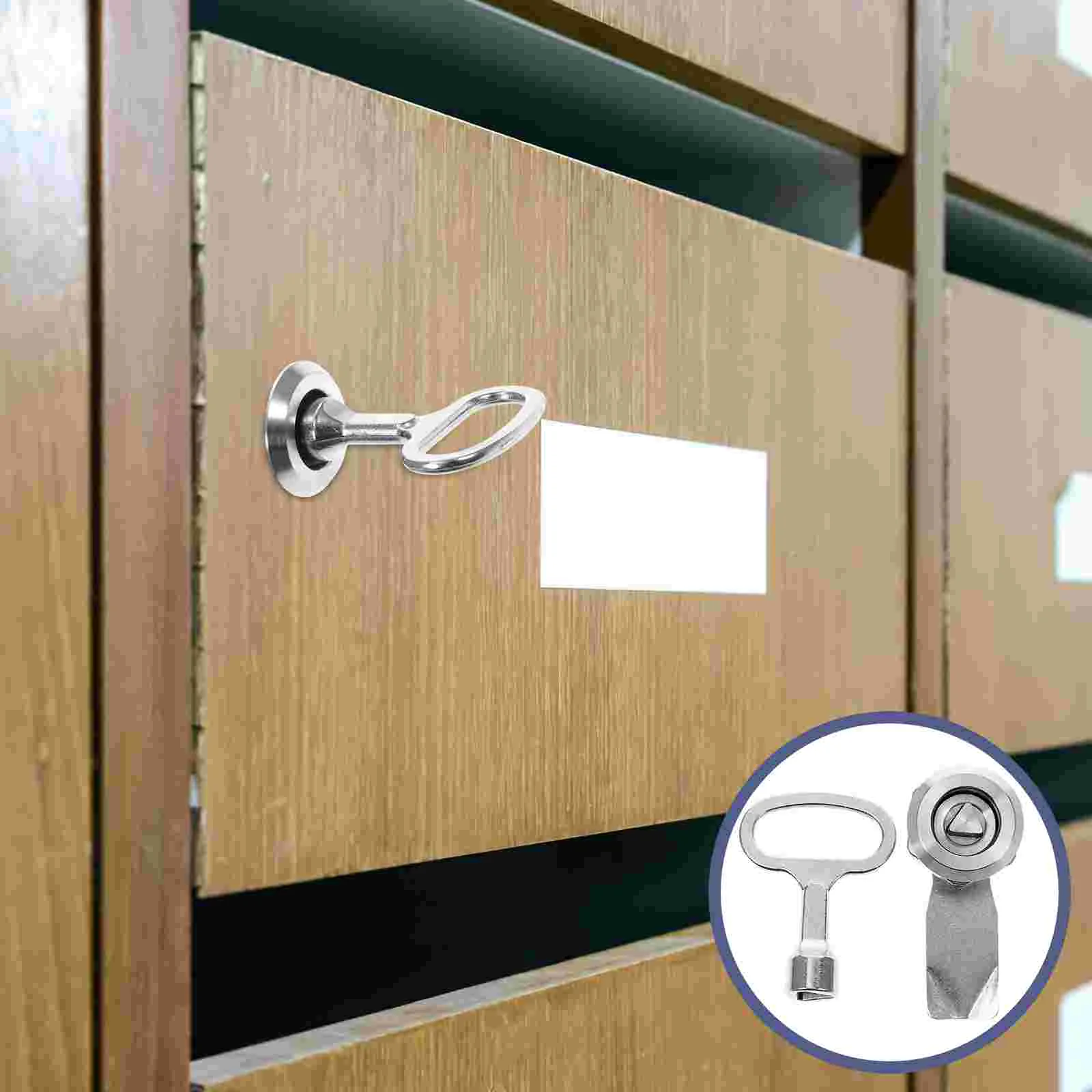 

Cabinet Door Locks Desk Drawer Lock Multi Functional Tubular Lock with Triangle Key