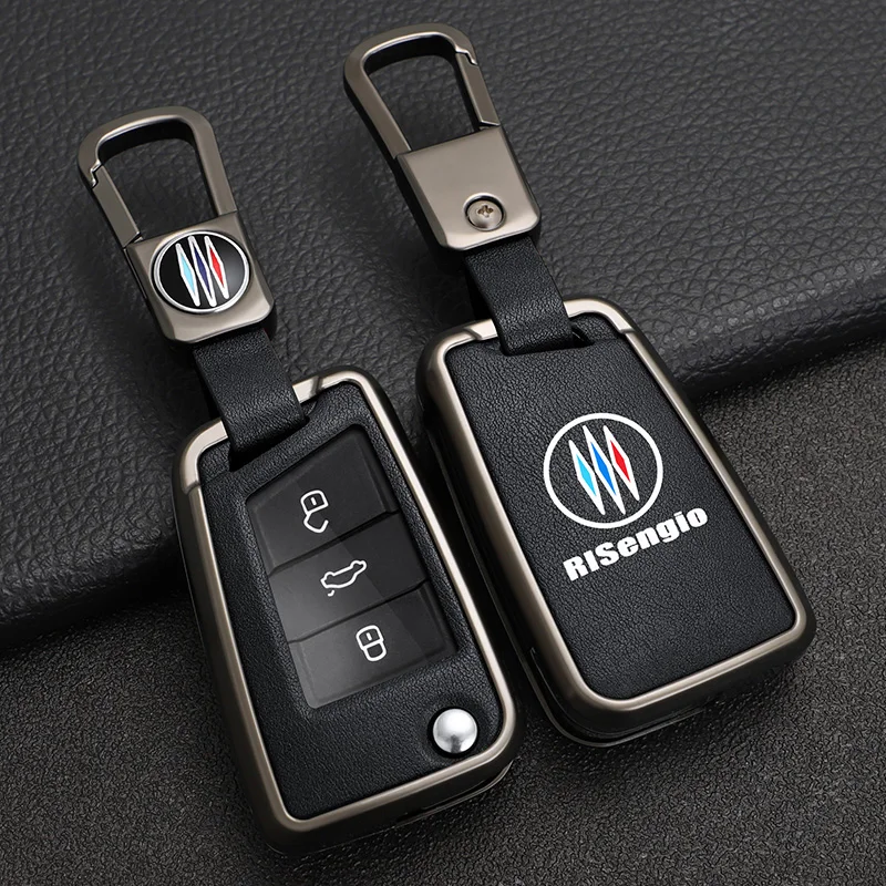

1X чехол для автомобильного ключа из цинкового сплава для Volkswagen VW Polo Golf7 MK7 Tiguan, для Skoda Octavia Kodiaq Karoq, 3-кнопочный откидной Чехол для ключа