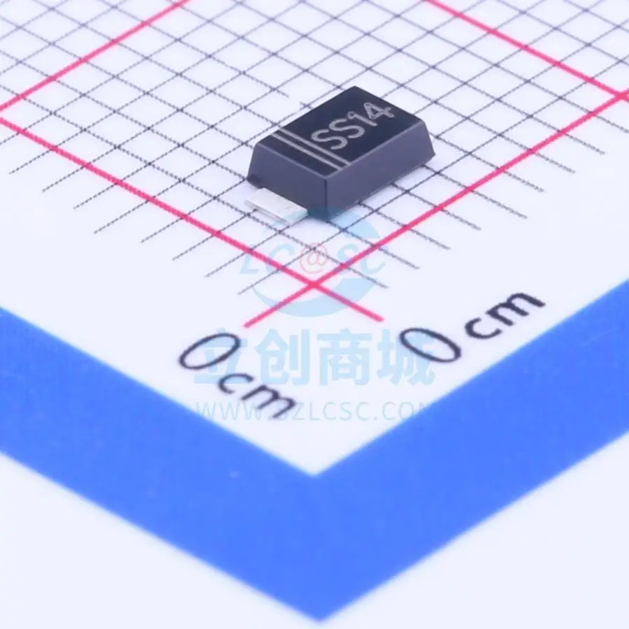 

free shipping 40V 1A 550mV@1A SS14F50pcs