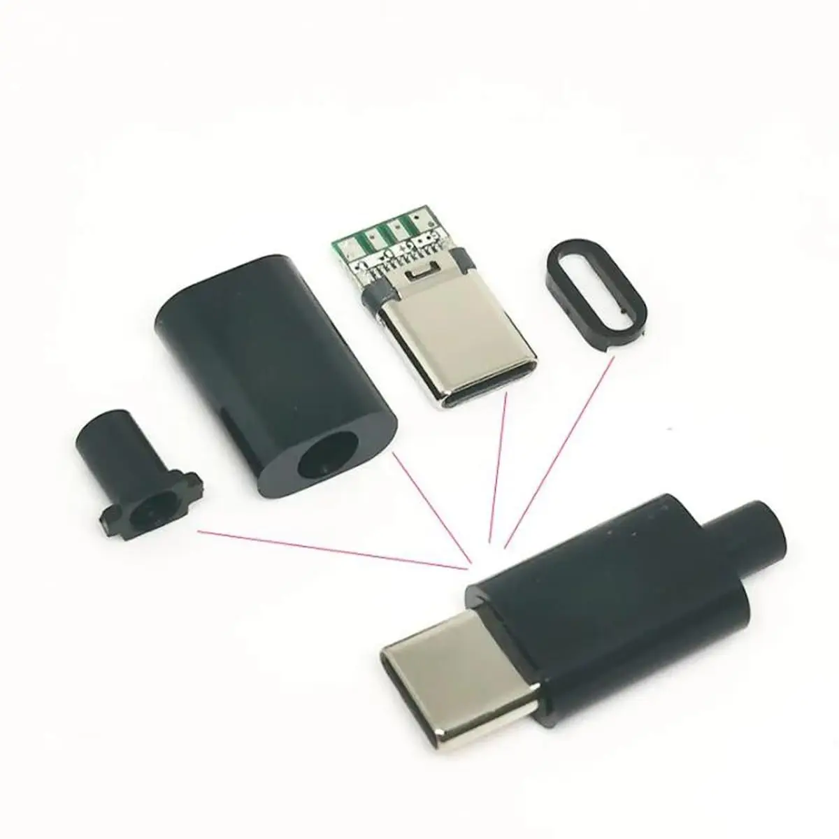 ELECAPITAL Type-C USB 3.1 24-контактный разъем для пайки 5/10 шт