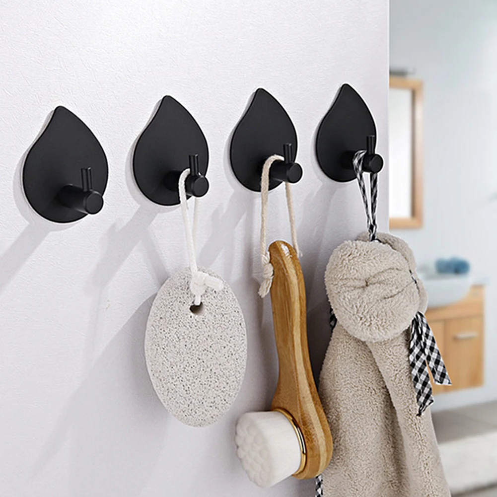 

Self Adhesive Hooks Stainless Steel Storage Holder for Bathroom Kitchen Hanger Stick on Wall Hanging Door Towel Clothe Racks