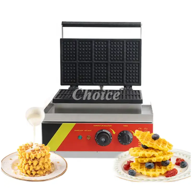 

Ten Piece Square Waffle Oven Belgian Waffle Biscuit Oven Sandwich Machine Burger Maker