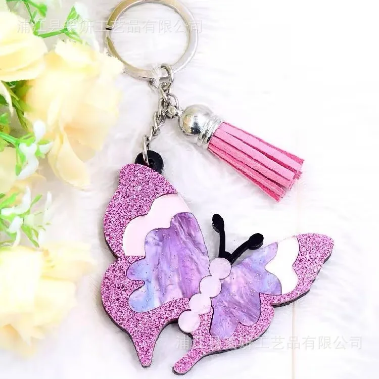 Акриловый брелок с подвеской в виде бабочки сумка для ключей подвеска аксессуары
