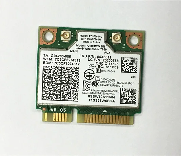 

New For Intel Wireless-N 7260 7260HMW 7260BN Wireless Network Card For IBM U330 E440 E540 Y510P Y410P 04W3815/ 04X6011
