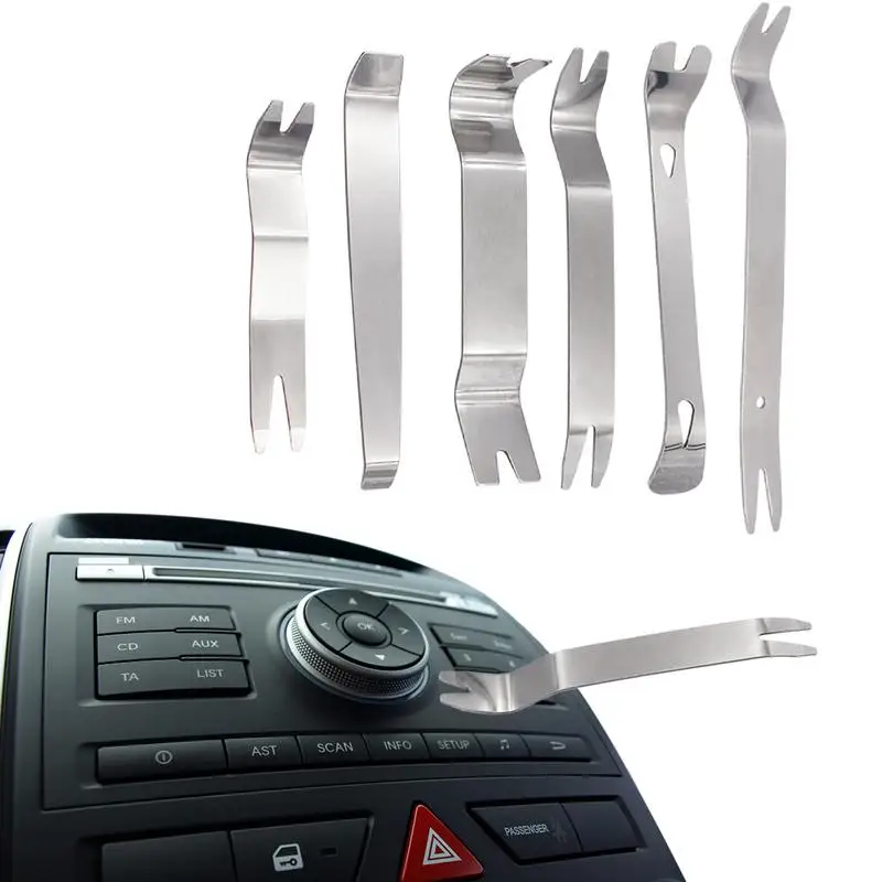 

Car Trim Disassembly Tool Stainless Steel Audio Disassembly Door Clip Remover Trim Removal Disassembly Tool For Car Panel Audio