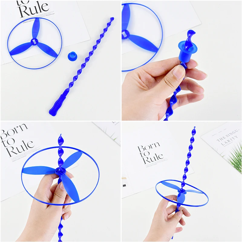 Блюдце летающее пластиковое в виде бамбуковой стрекозы 10/30 шт.