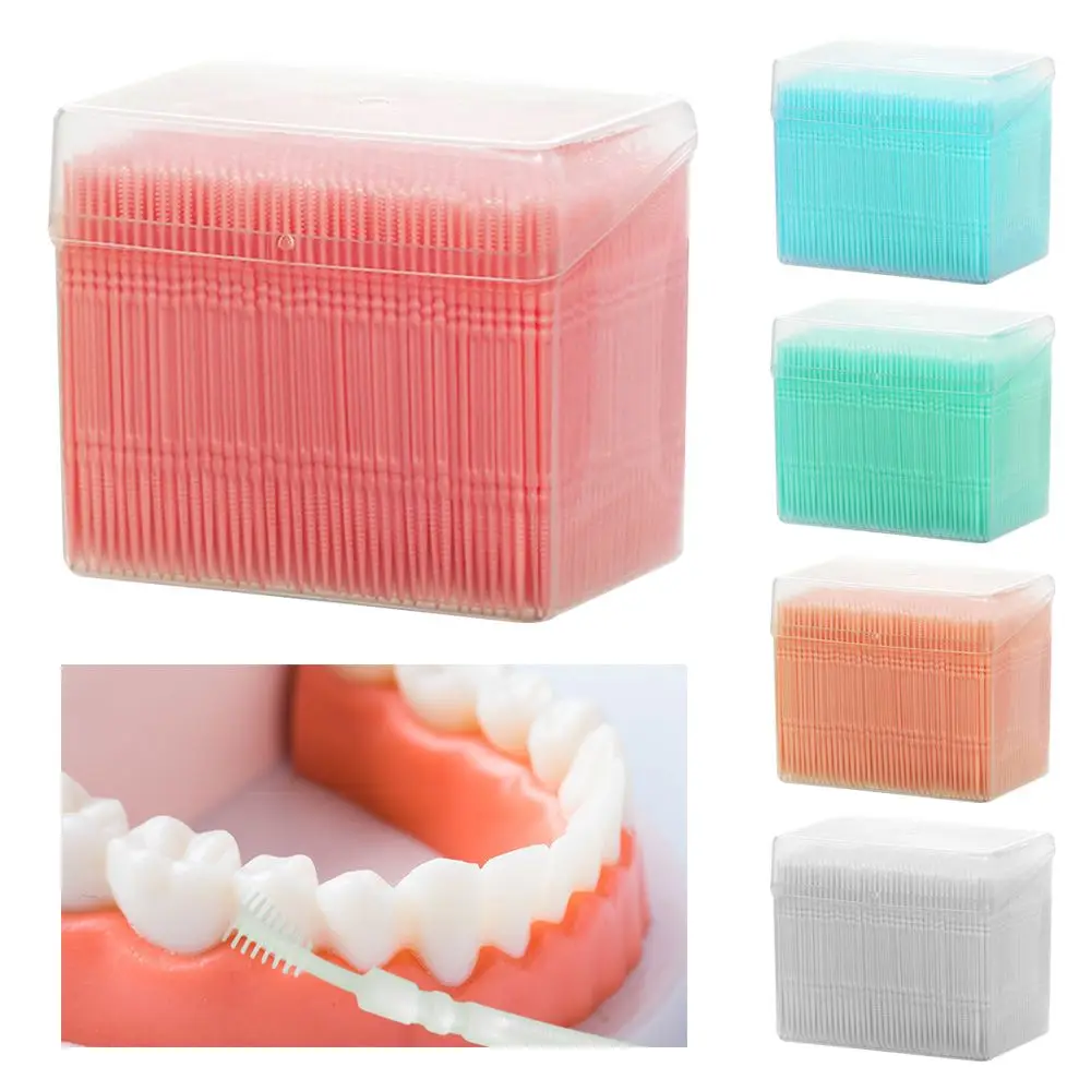 

Environmental Friendly Tooth Gap Double Head Interdental Brush Dental Floss Gum Massage Oral Care Toothpick