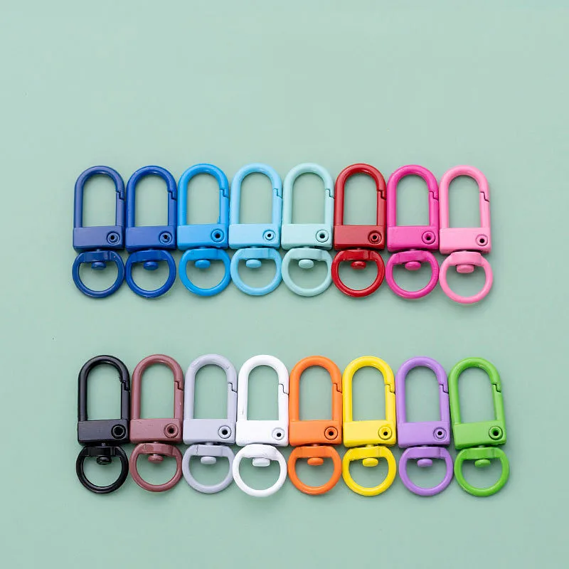 10pcs Colorful Lobster Clasp Hooks Matel Plated Clasps For DIY Jewelry Making Dog Buckle Keychain Neckalce Bracelet Accessories - купить по