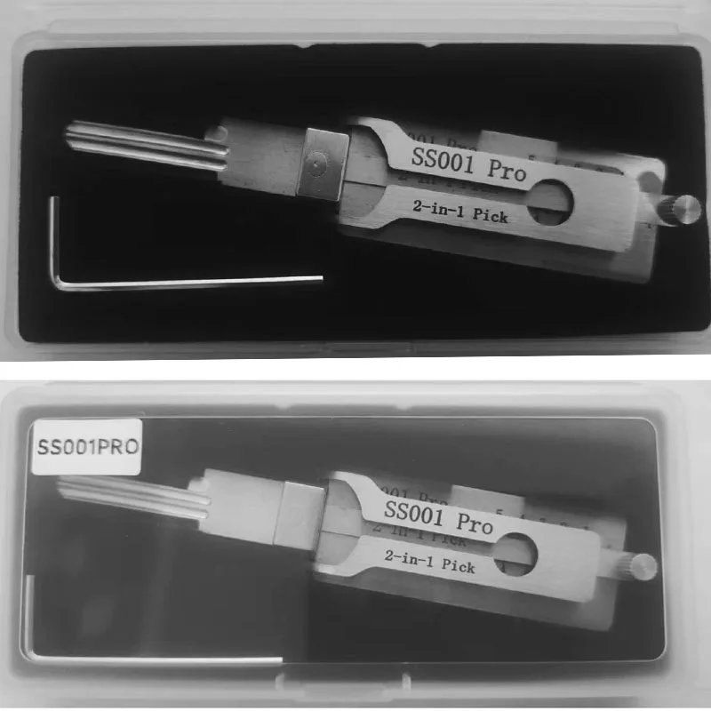 Фото Инструмент Lishi Lockpick 2 в 1 SS001 PRO SS002 PRO для измерения двери Главный ключ Гражданский замок Ручной открыватель Профессиональные слесарные инструменты №4