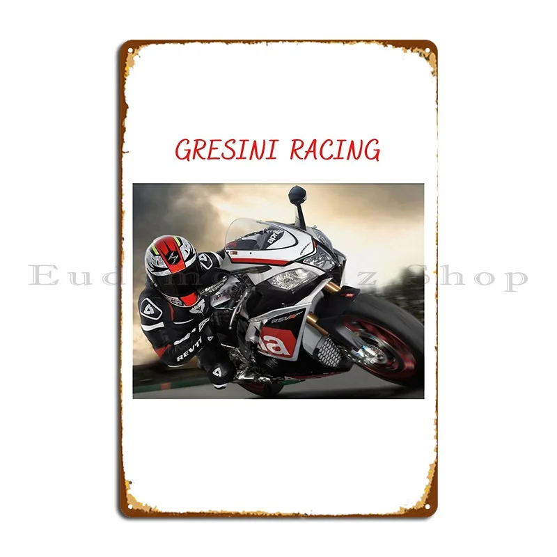 Gresini гонки металлический знак постер Настенный декор клубный