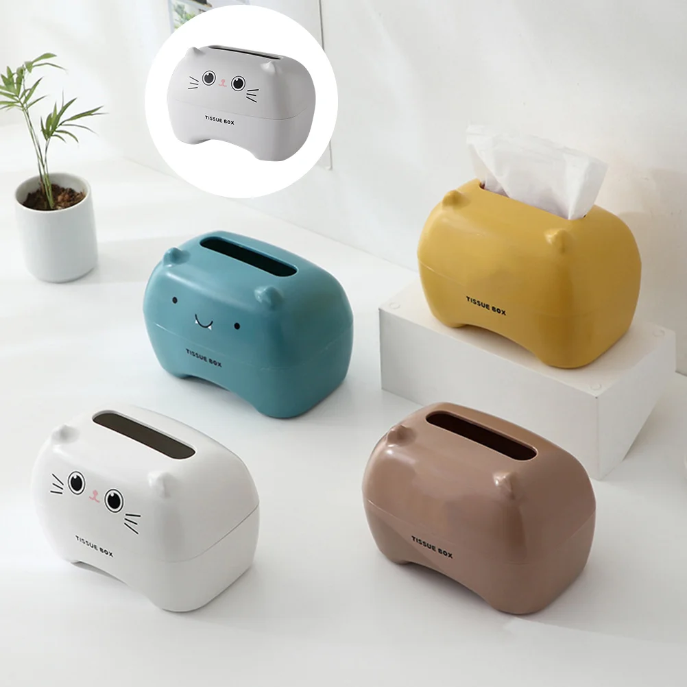 

Napkin Box Modern Cartoon Creative Napkin Container Tissue Box for Countertop Bathroom