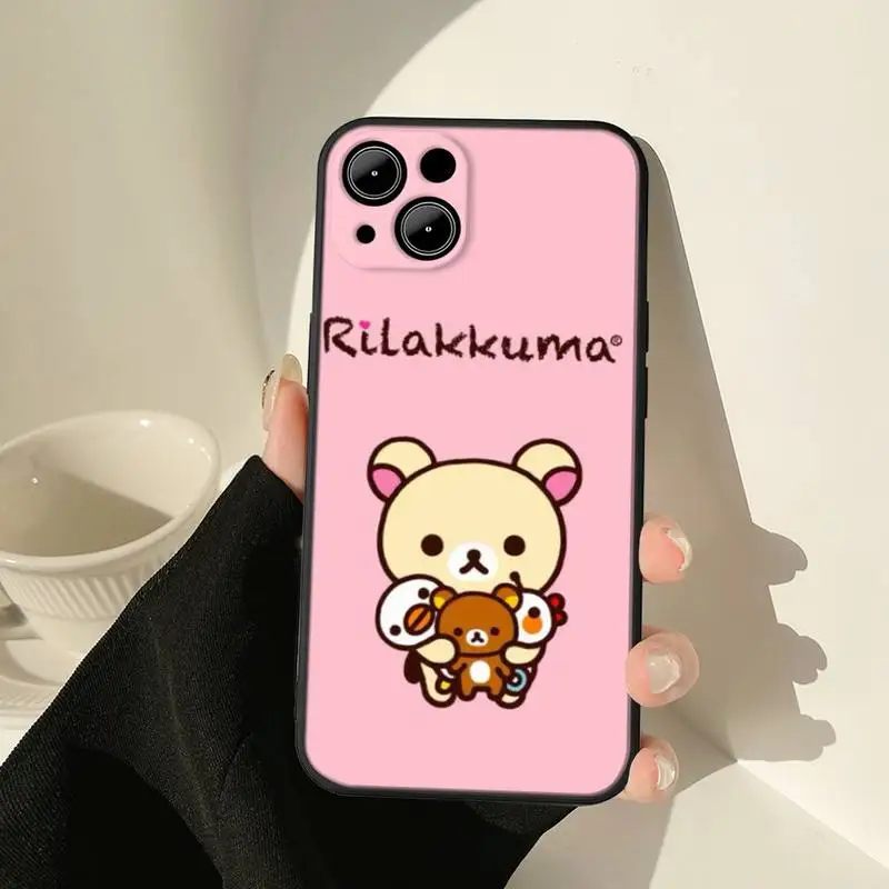 Чехол Rilakkuma для iphone13 12 Pro 11 Max X XR Mini XS MAX 7 8 plus 6s 2020 se