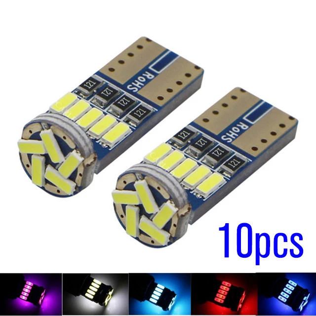 

10 шт. T10 Автомобильный светодиодный светильник 194 T10 светодиодный Canbus T10 15 SMD 4014 Автомобильный светодиодный сигнальный светильник для парковк...